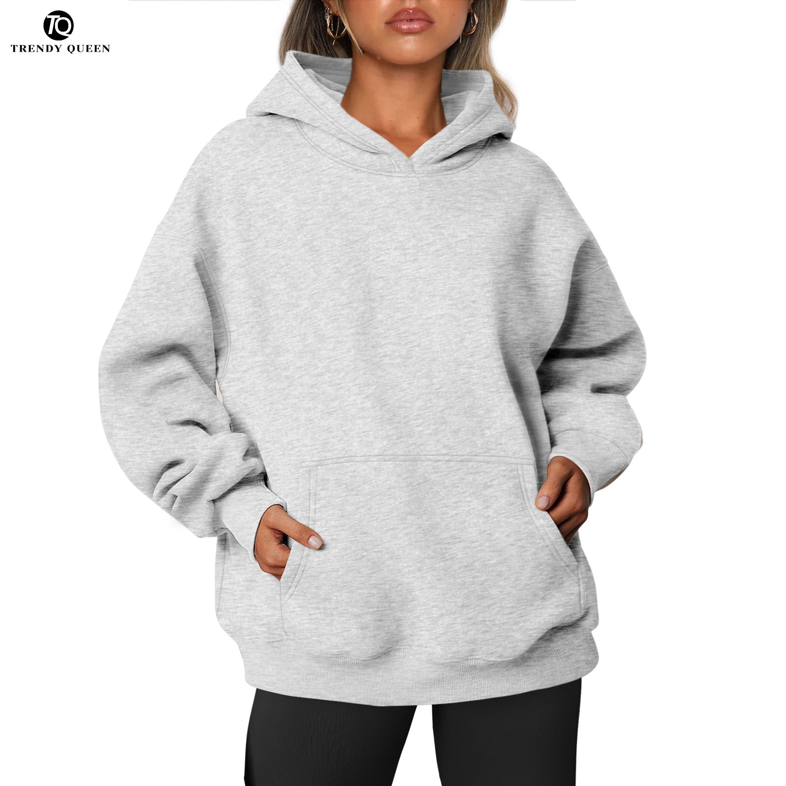TrendyQueen Womens Oversized Hoodies Fleece Sweatshirts Long Sleeve Sweaters Pullover Fall Clothes with Pocket