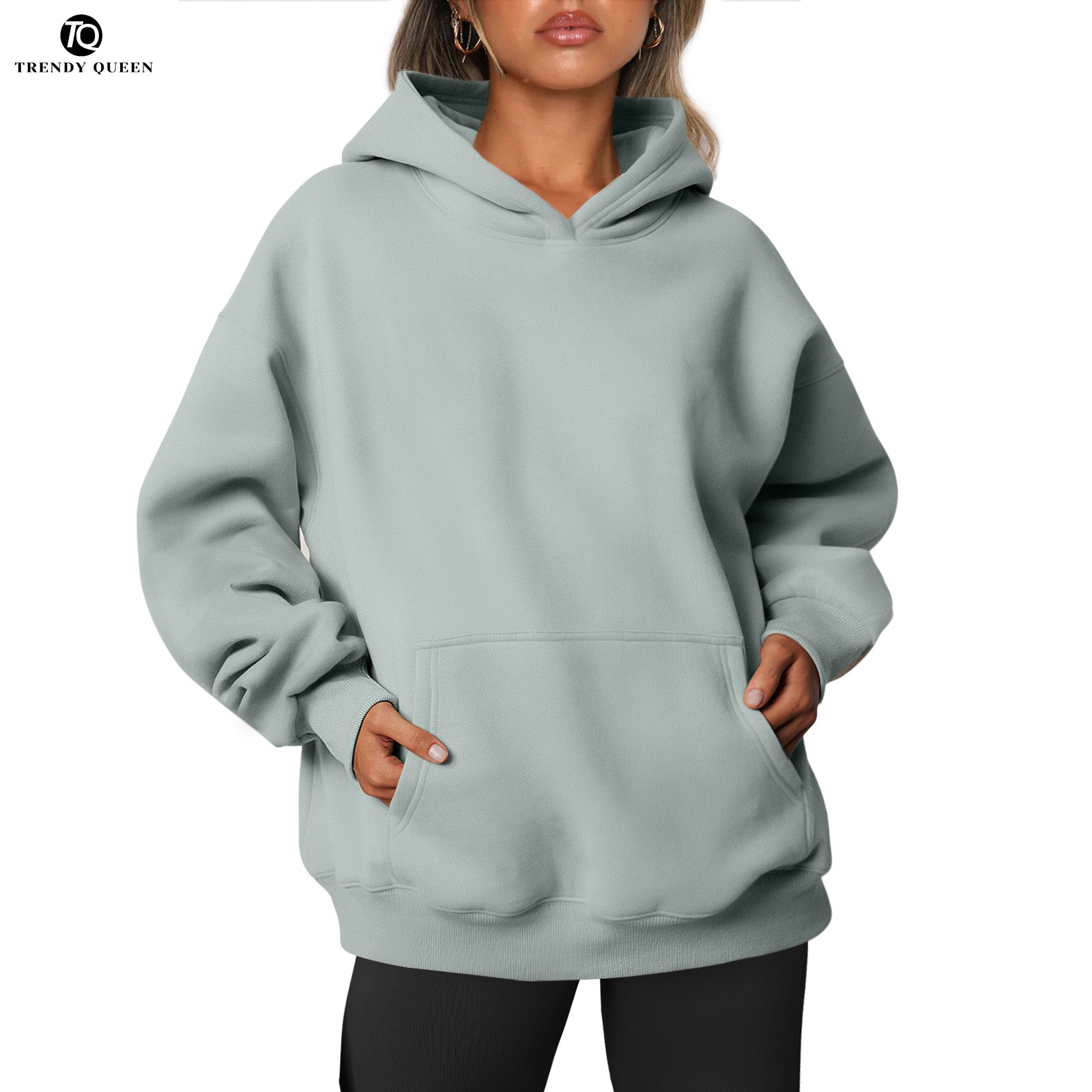 TrendyQueen Womens Oversized Hoodies Fleece Sweatshirts Long Sleeve Sweaters Pullover Fall Clothes with Pocket