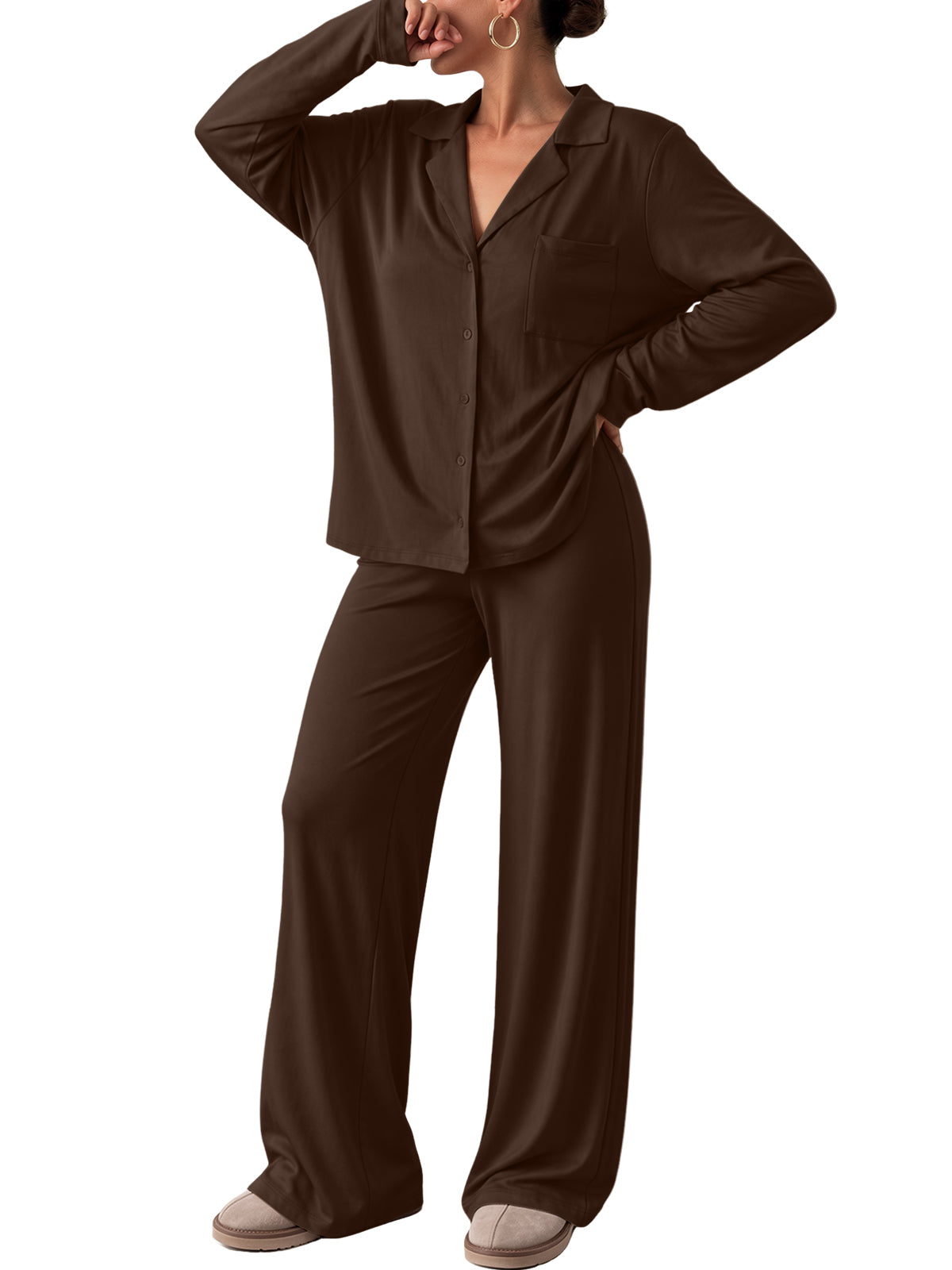 Brown pajama set