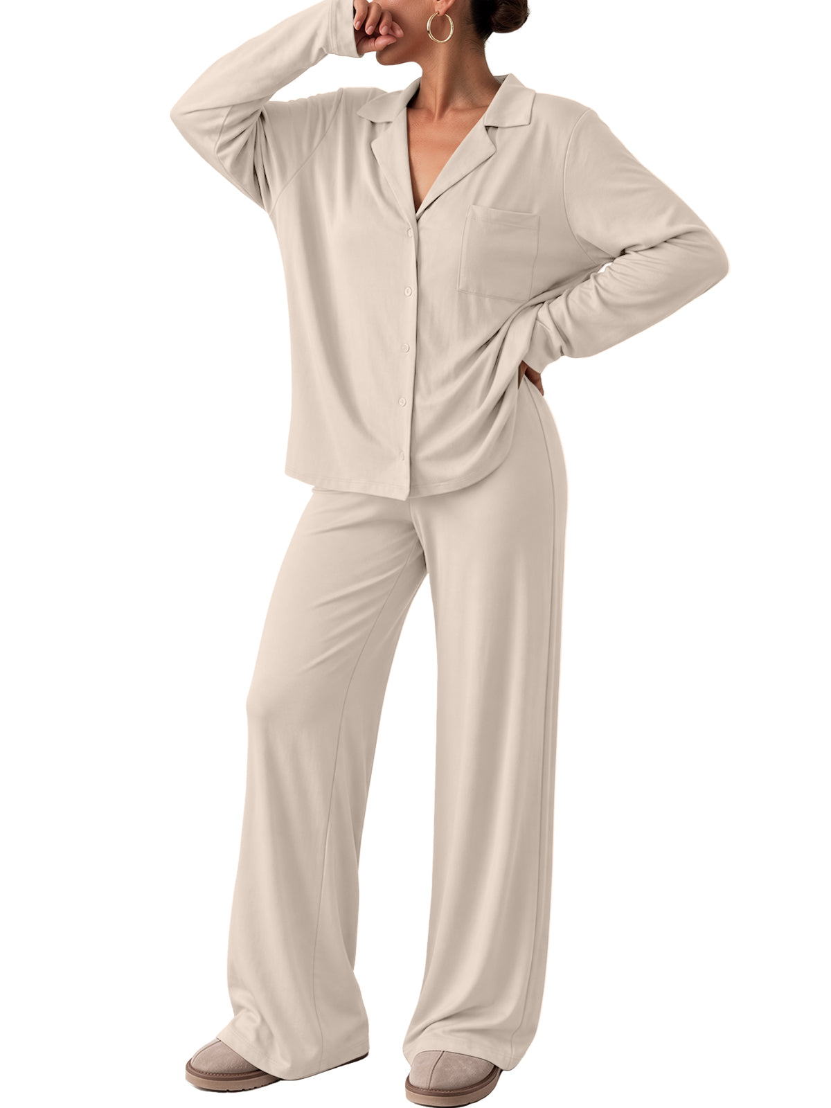 Beige pajama set