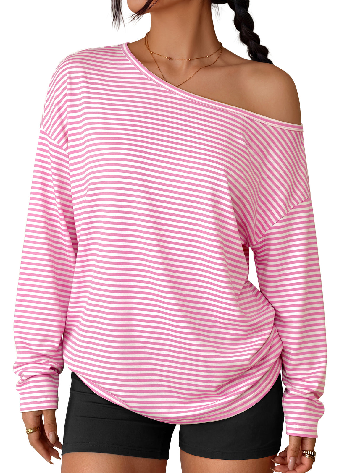 Pink White Stripe