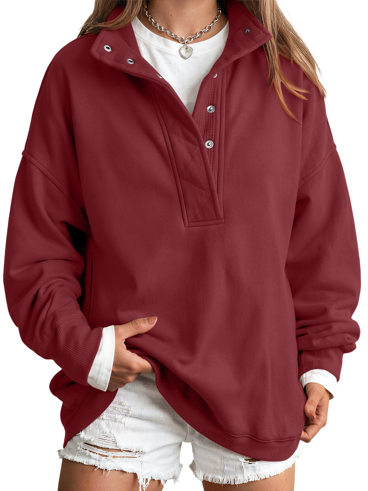 Burgundy sweatshirt