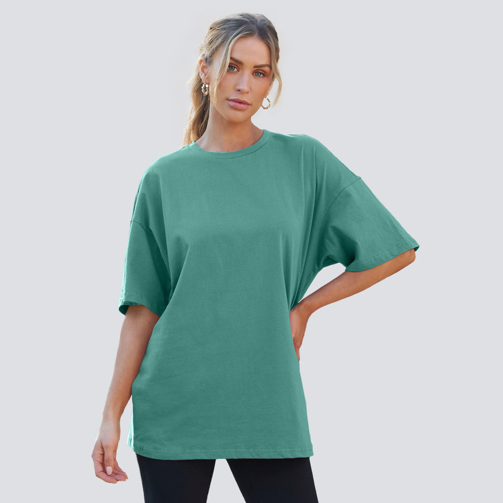 Trendy Queen Womens Oversized Summer T Shirts Business Casual Dressy Tops Beach Vacation Clothes Spring Fashion 2025