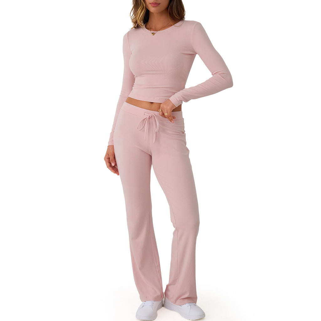 Trendy Queen Women's Everyday Co-ord Set - Fitted Top & Adjustable High-Rise Pants