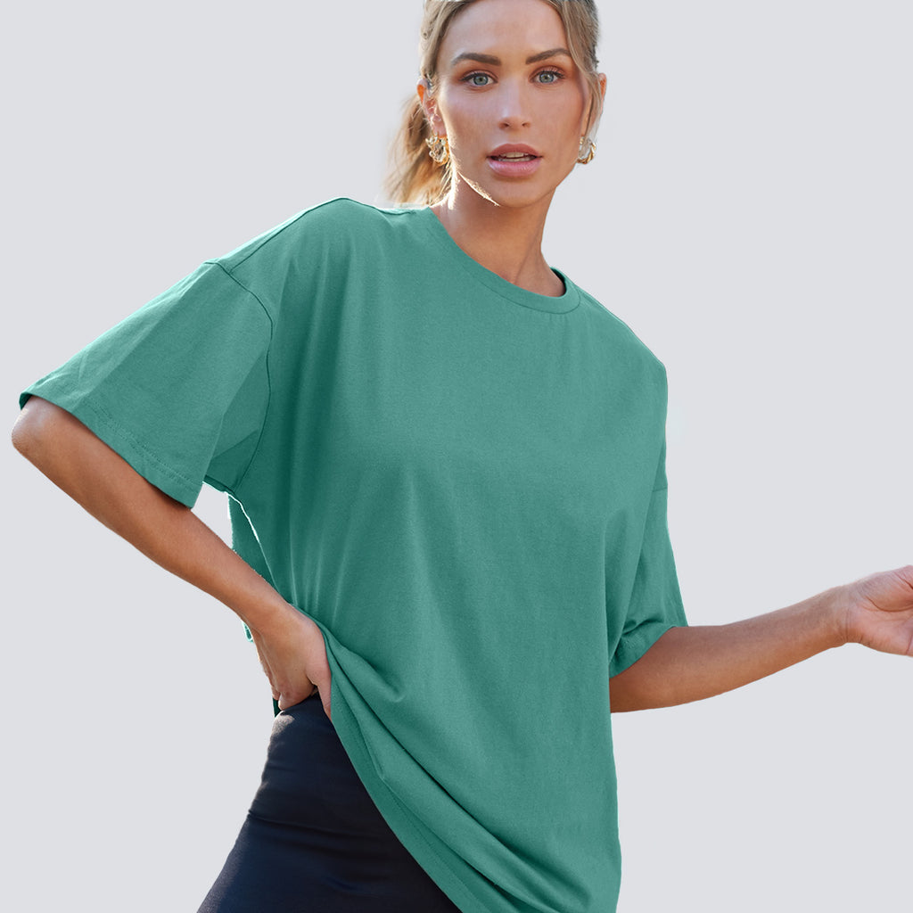 Trendy Queen Womens Oversized Summer T Shirts Business Casual Dressy Tops Beach Vacation Clothes Spring Fashion 2025