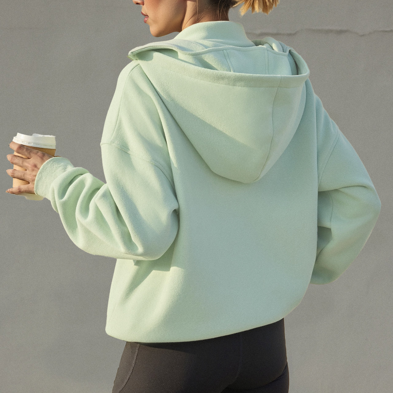 Trendy Queen Women's Stylish Balaclava Hoodie with Full-Face Mask - Casual Zip-Up Sweatshirt, Graphic Design, Perfect for Outdoor Activities| Fashionforward Hoodie | Durable Fabric Hoodie Tops Womenswear