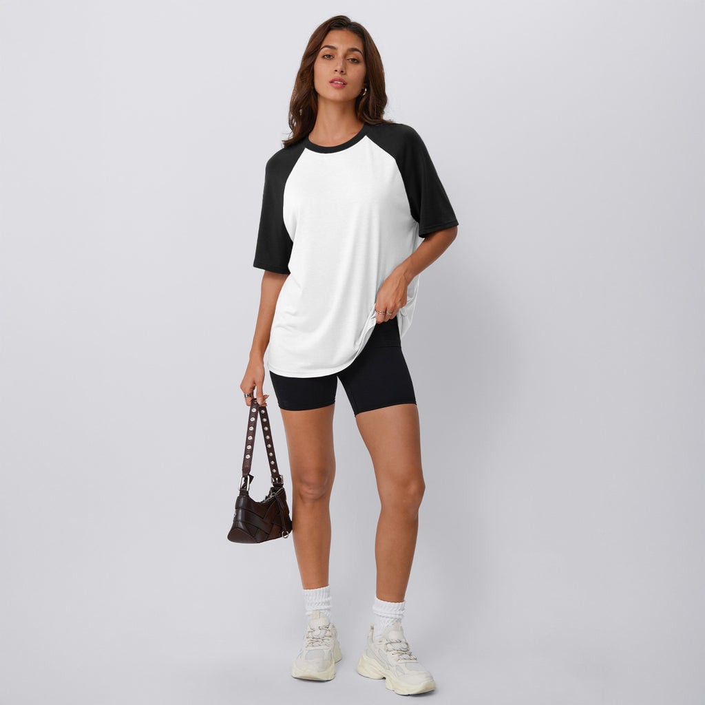 Trendy Queen Oversized Short Sleeve T Shirts for Women Workout Casual Summer Tops Loose Fit Cute Basic Tees