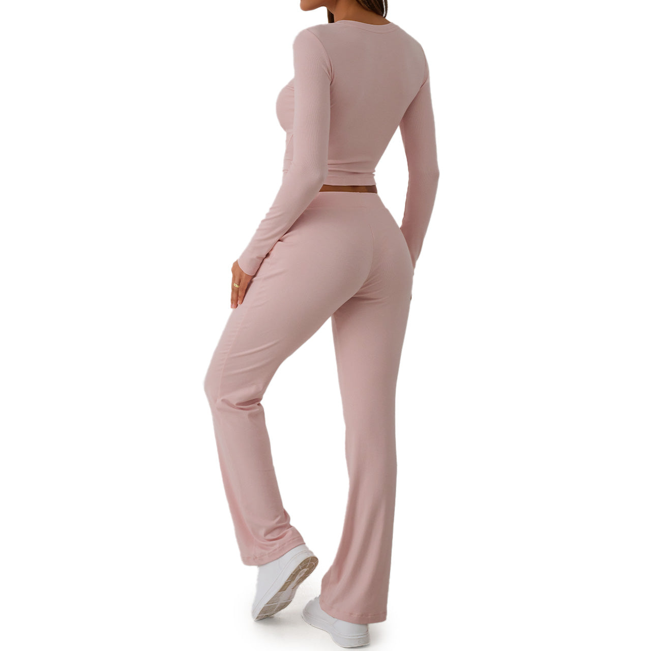 Trendy Queen Women's Everyday Co-ord Set - Fitted Top & Adjustable High-Rise Pants