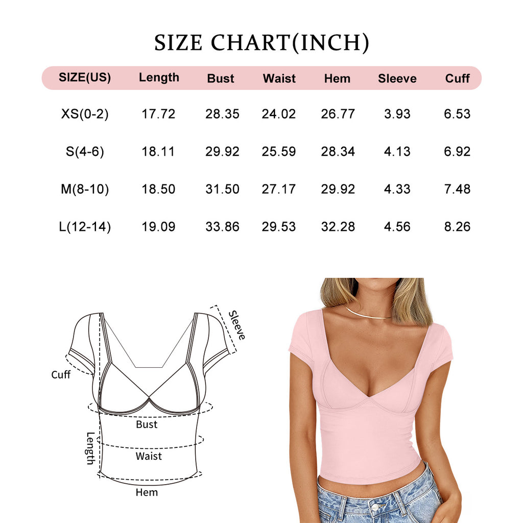 Trendy Queen Womens Deep V-Neck Backless Tops Short Sleeve Slim Fit T-Shirts Basic Y2K Tops Bustier Corset  2025