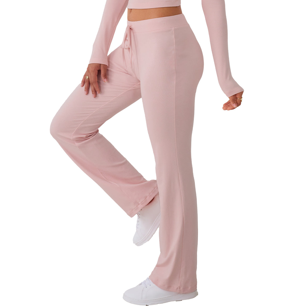 Trendy Queen Women's Everyday Co-ord Set - Fitted Top & Adjustable High-Rise Pants