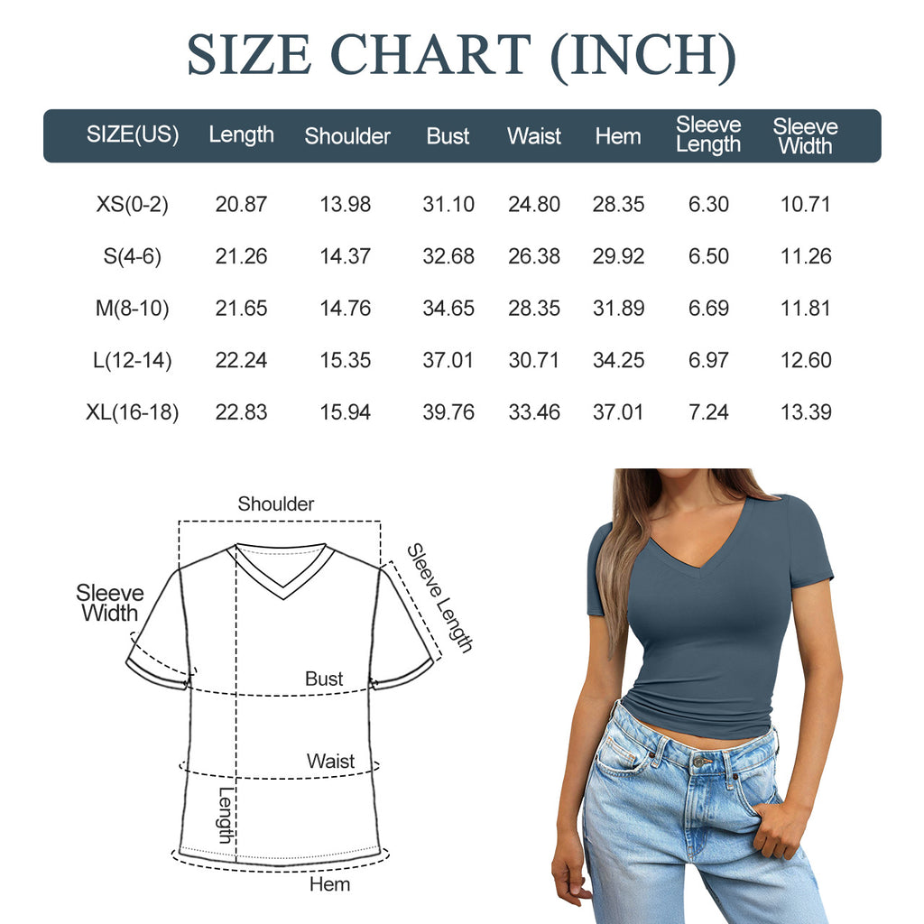 TrendyQueen Women‘s 3 Piece V Neck  Short Sleeve Shirts Basic Going Out Tops Slim Fit Crop Tops 2025 Y2k Clothes