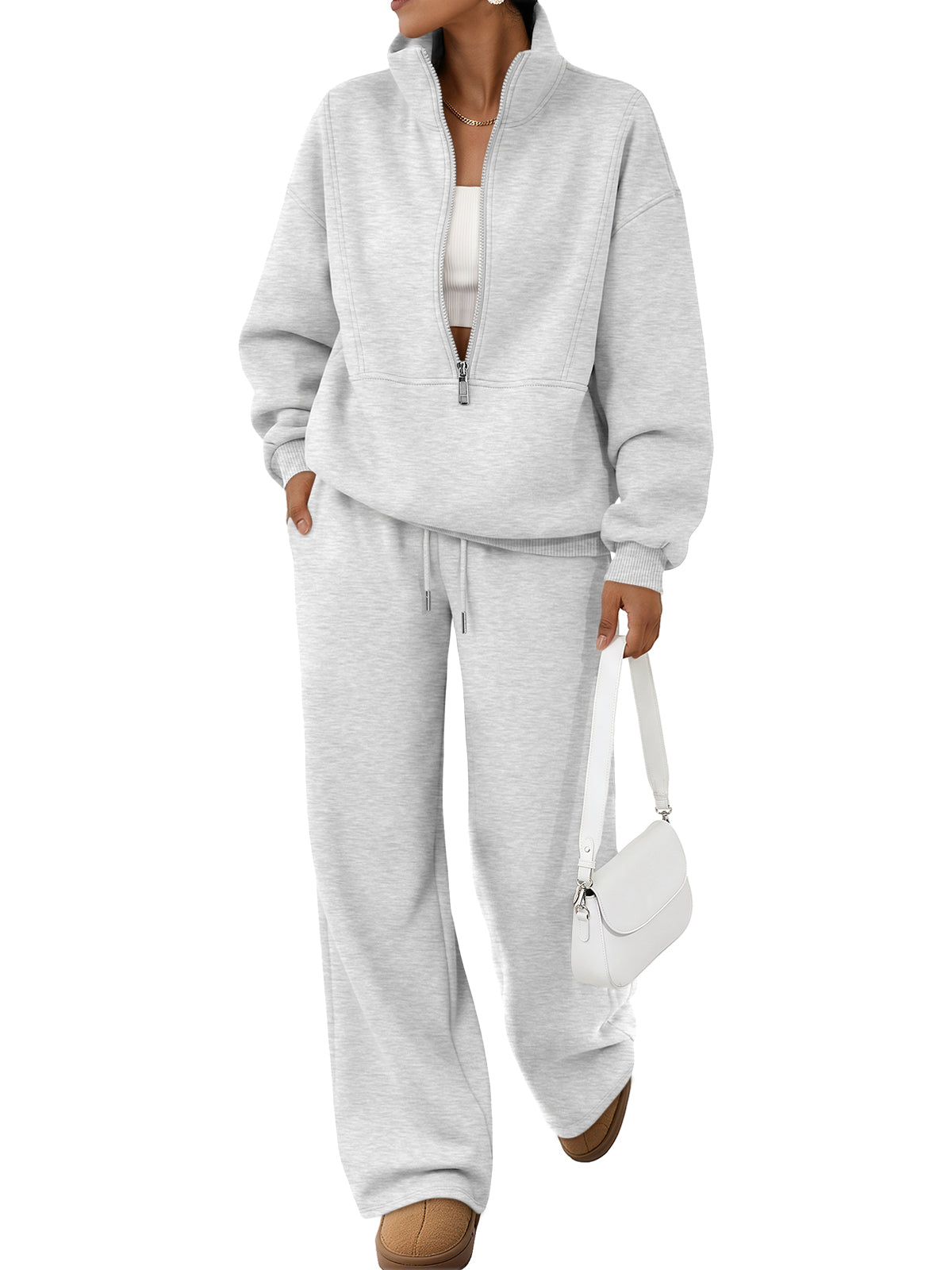 Trendy Queen Womens Sweat Sets 2 Piece Lounge Fall Outfits 2026 Sweatsuits